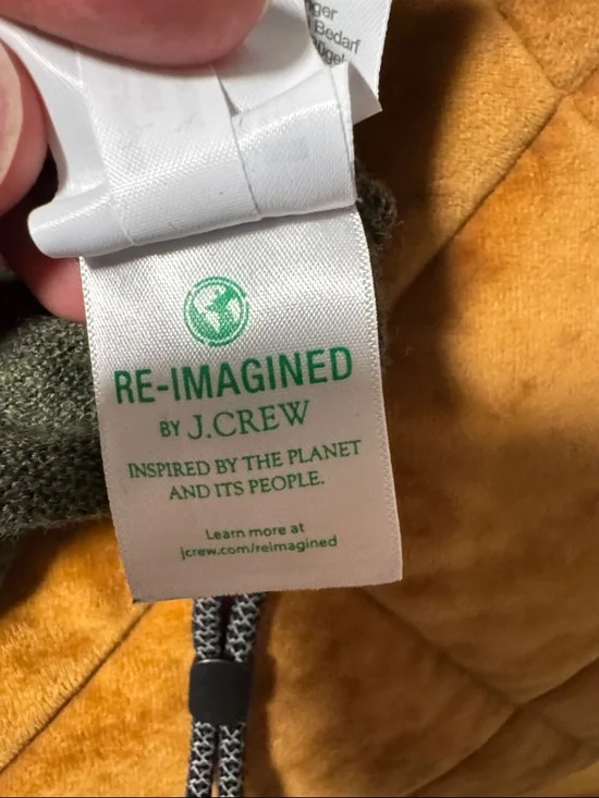 J. Crew Men's Crewneck Sweater in Olive Green - Picture 4 of 4